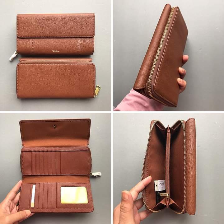 Dompet Mewah Wanita Ready Fossil RFID Jori Flap Clutch Medium Rp. 1.090.000 original