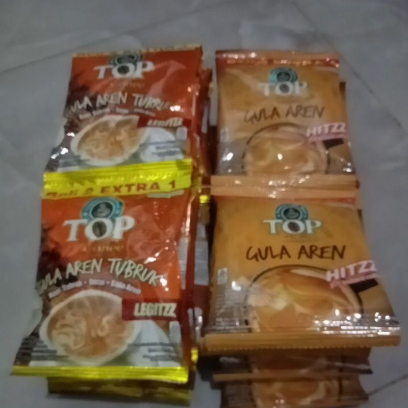 

TOP COFFE GULA AREN HITZZ , GULA AREN TUBRUK LEGITZZ isi 15 pcs / Renceng 22g & 27g