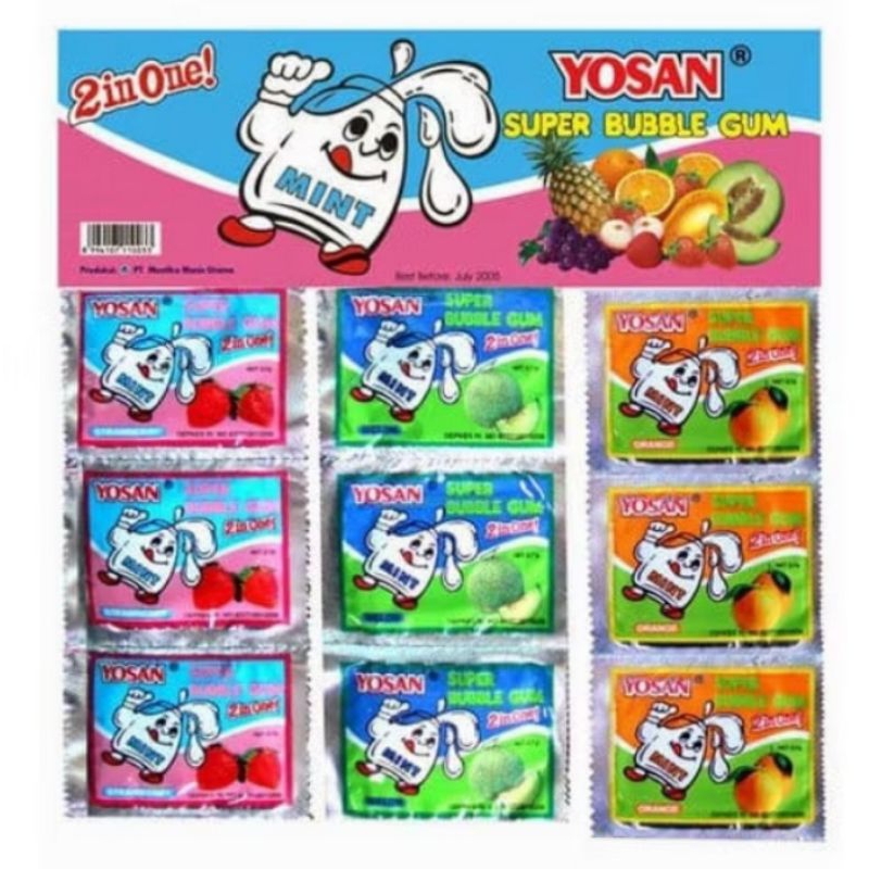 

Permen karet Yosan isi 24 pcs