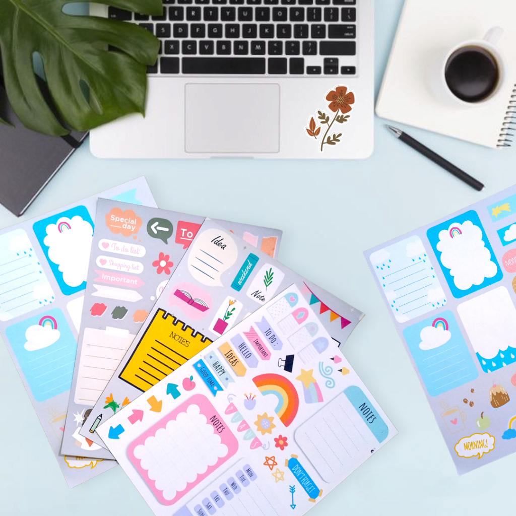 

Paper Stiker Scrapbook Planner Journal Cute Aesthetic Vintage Cactus Travel A5 Kiss cut Tinggal Pakai