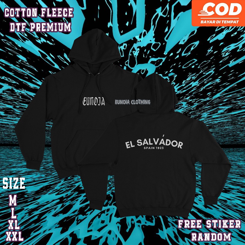 Jacket Hoodie Eunoia El Salvador | Hoodie Pullover ~ Free Sticker