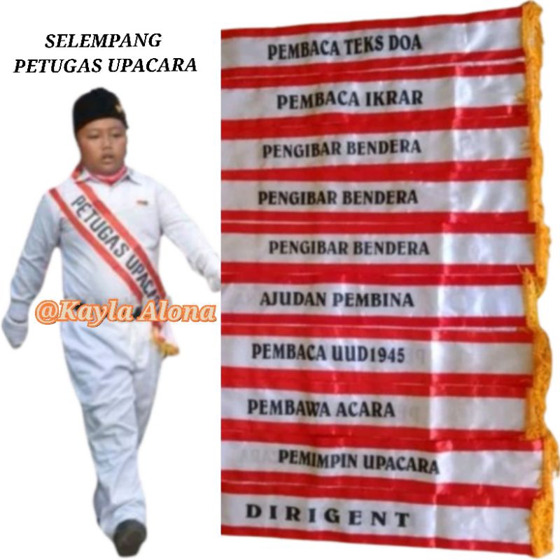 SELEMPANG PETUGAS UPACARA BENDERA - SLEMPANG PETUGAS UPACARA BENDERA - SYAL SELENDANG PETUGAS UPACAR