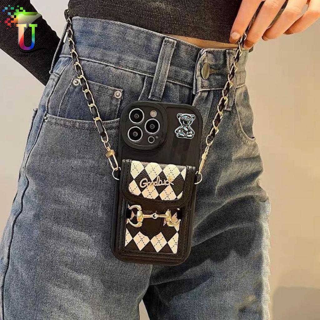 GC32 SOFTCASE SILIKON TALI DOMPET CASING RANTAI 3D FOR VIVO Y35 Y36 Y51 2020 Y53S Y53 Y71 Y75 T1 Y55