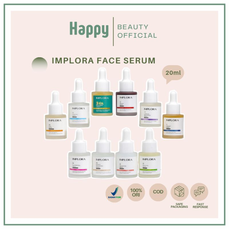 Happybeauty.ofc || Implora Face Serum - Implora Serum Wajah - Face Serum Implora BPOM - Serum Wajah 