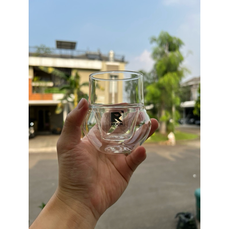 Double wall espresso glass estetik - gelas double wall tahan panas sensory 120ml - gelas kopi teh es