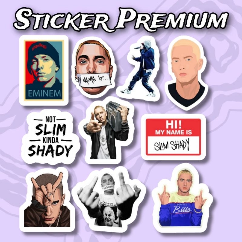 

Sticker Eminem Marshall Pack isi 10 pcs Waterproof
