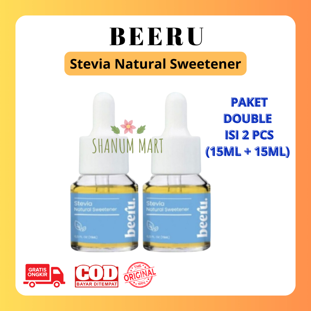 

Beeru Stevia Paket Dobel 15ml - Pemanis Alami 0 Kalori Pengganti Gula - Beeru Stevia Natural Sweetener