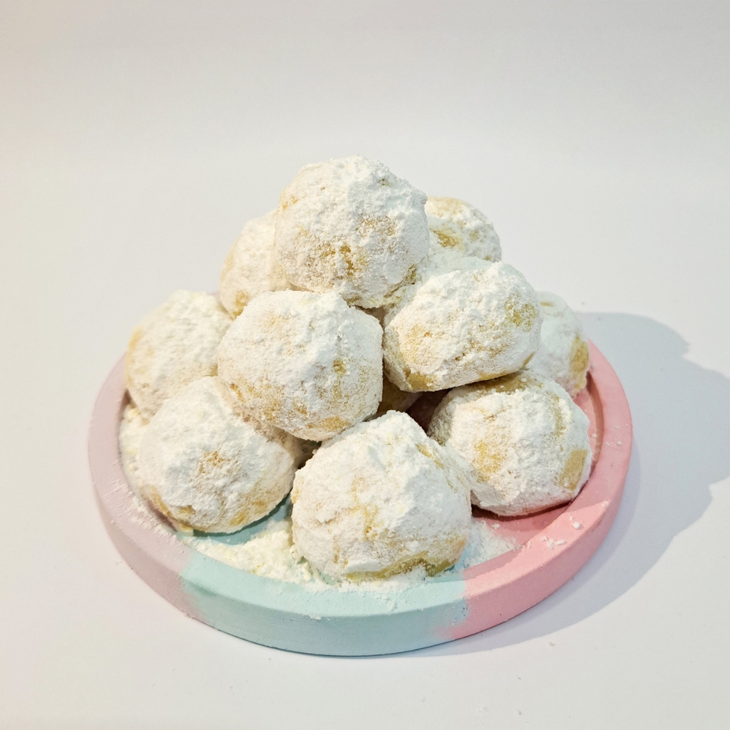 

DEB Kue Putri Salju Susu Bibasnacks ( Gratis kue sagu / semprit kemasan Pouch )