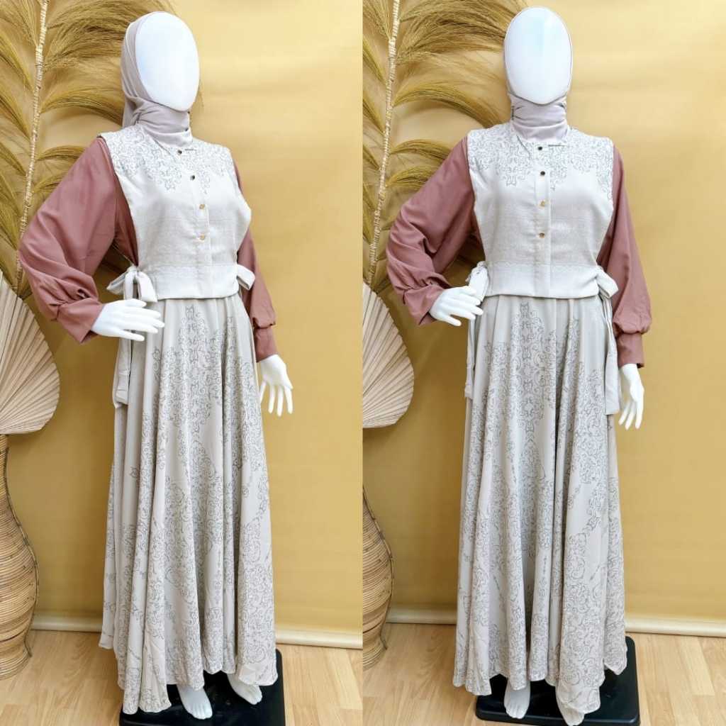 [ Nitaranz ] Gamis Lionel Premium by MCL2 Fashion Tali Pinggang Samping