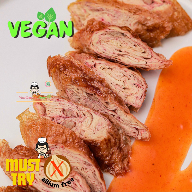 

Vinsdapourvegan - Taoki Roll Vegan Homemade Frozen Food Bahan Beku Allium Free Vegetarian Plant-Based Friendly