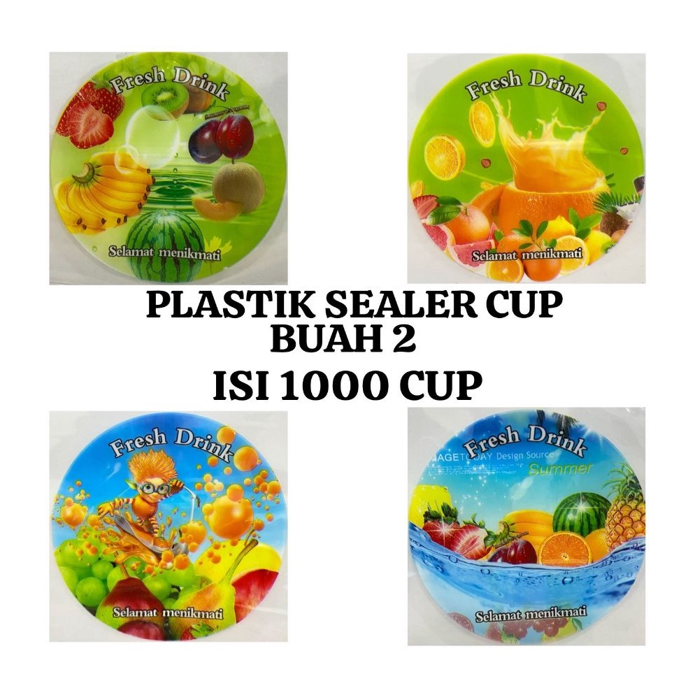 Muraaaahh cup sealer mini isi 1 CUP MOTIF KARTUN BUAH S TEH DRINK TERMURAH