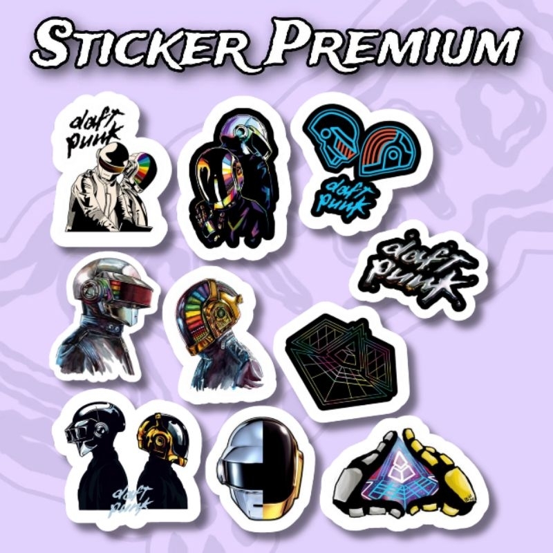 

Sticker Daft Punk Pack isi 10 Pcs Waterproof