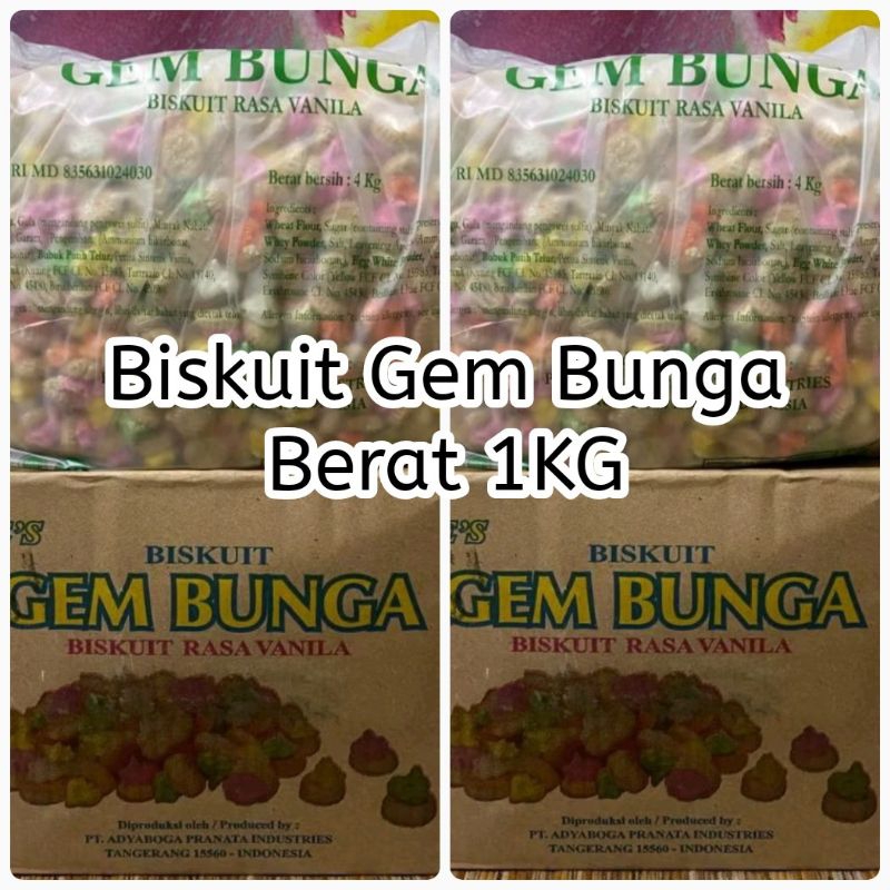 

Biskuit Gem Bunga Rasa Vanila Berat 1KG