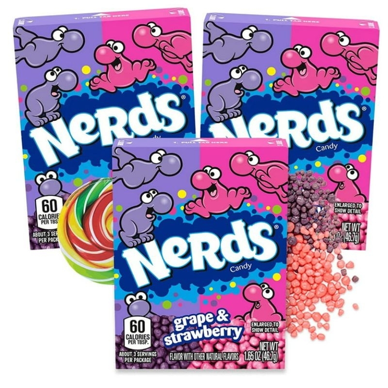 

Grape and Strawberry Nerds, Birthday Party Candy, 1.65 Ounces per Box