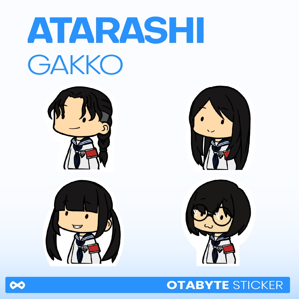 

ATARASHI GAKKO Sticker Satuan/Sticker/Sticker Die Cut/Wibu