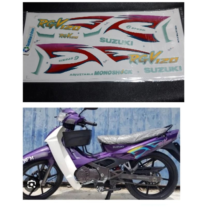 stiker striping list body bodi rgv120 satria 2 tak lumba produk malaysia