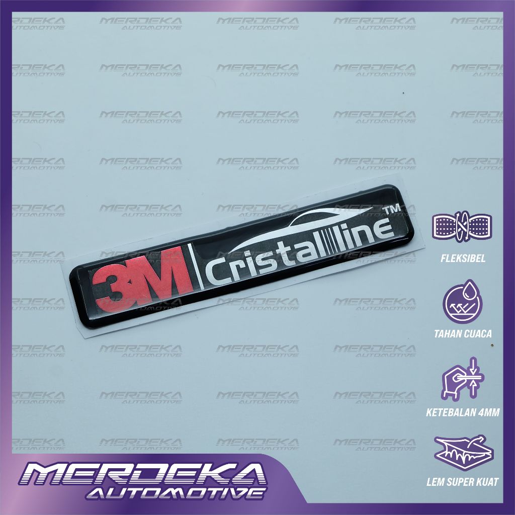 emblem timbul 3m cristalline | emblem kaca film 3m cristalline