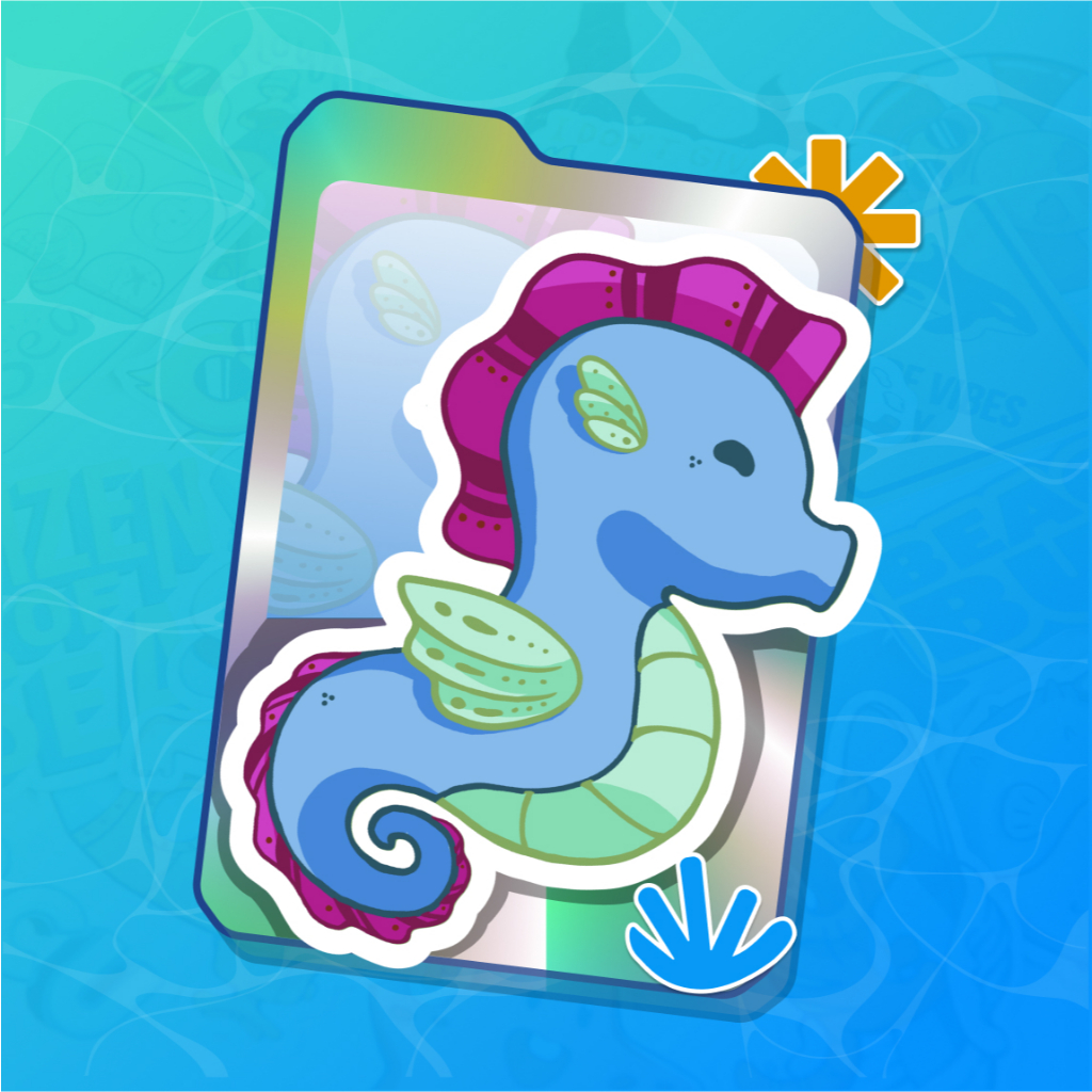 

Seaside Finds - Little Seahorse Sticker Hologram
