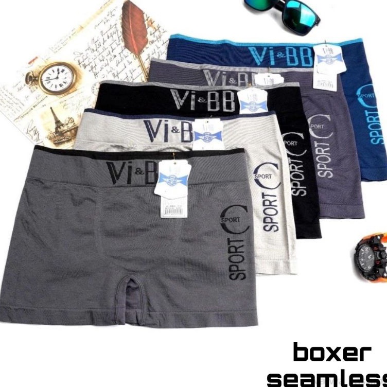 KODE O77Y grosir 6pc cd boxer pria Vibb seamless  celana dalam boxer vibb pria cowo keren CD boxer V