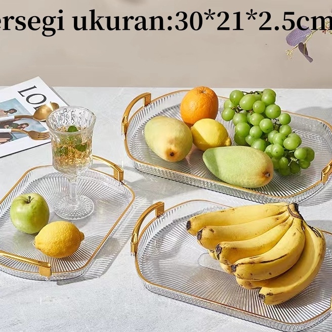 Limit nampan crystal cantik mewah 1 pcs