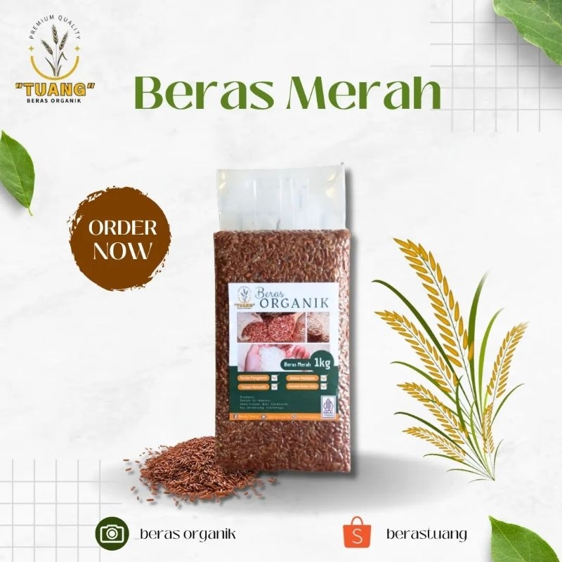 

Beras Merah Organik Tuang Premium Kemasan Vakum 1 kg