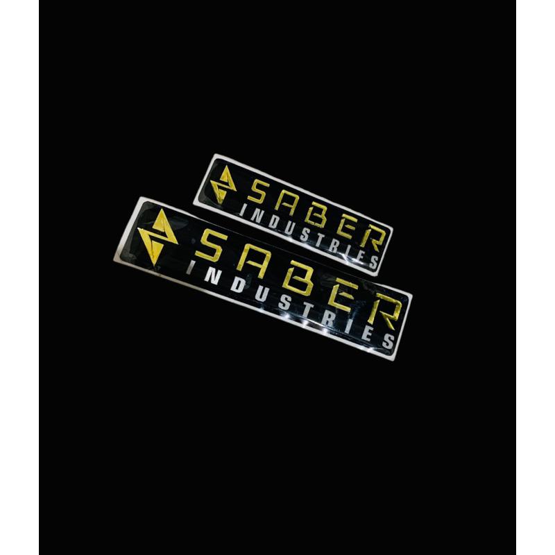 sticker timbul mobil saber industries