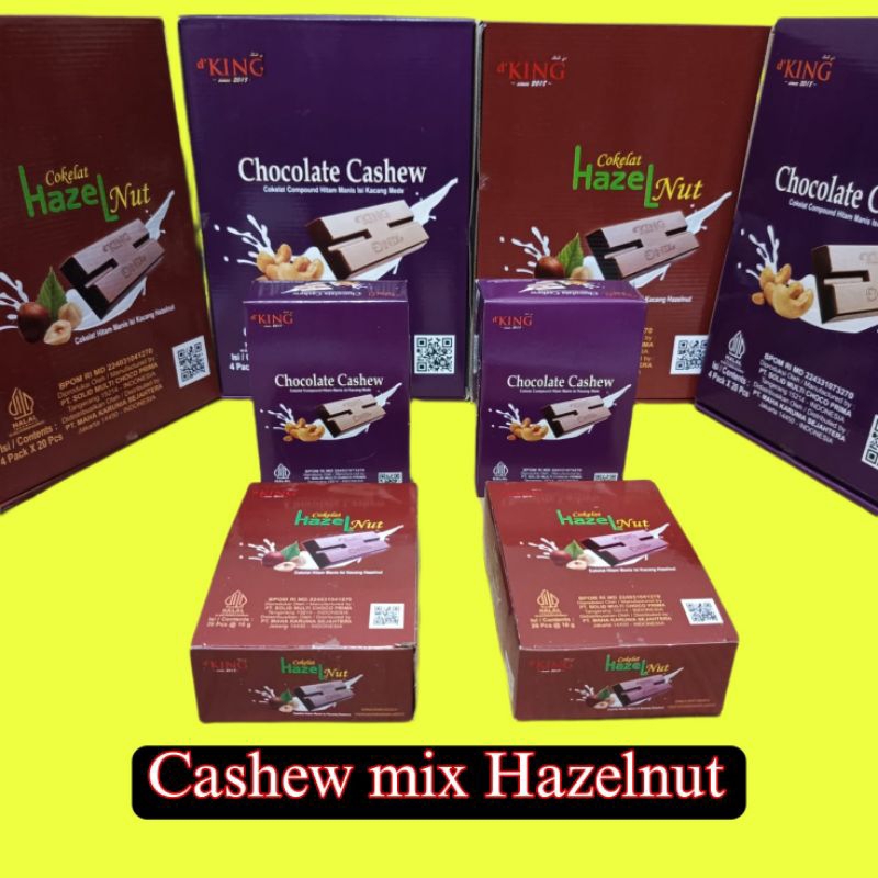 

CASHEW/Coklat Hazelnut/Mix Cokelat Cashew Hitam manis
