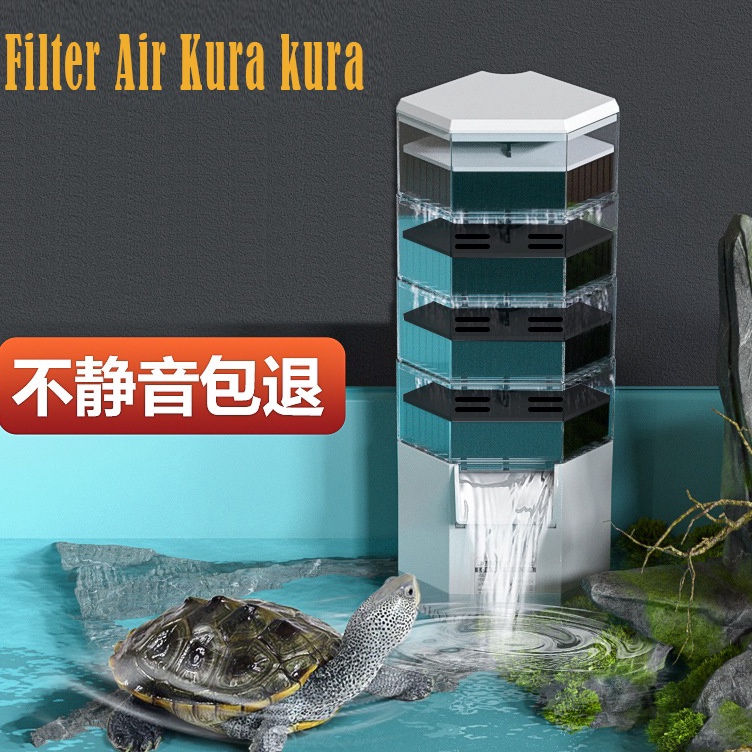 Model Unik  Filter air kura kura Low Water Filter Turtle Tank Aquarium kura filter bertingkat