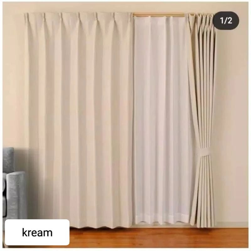 Gorden plisket blackout polos cantolan kawat S