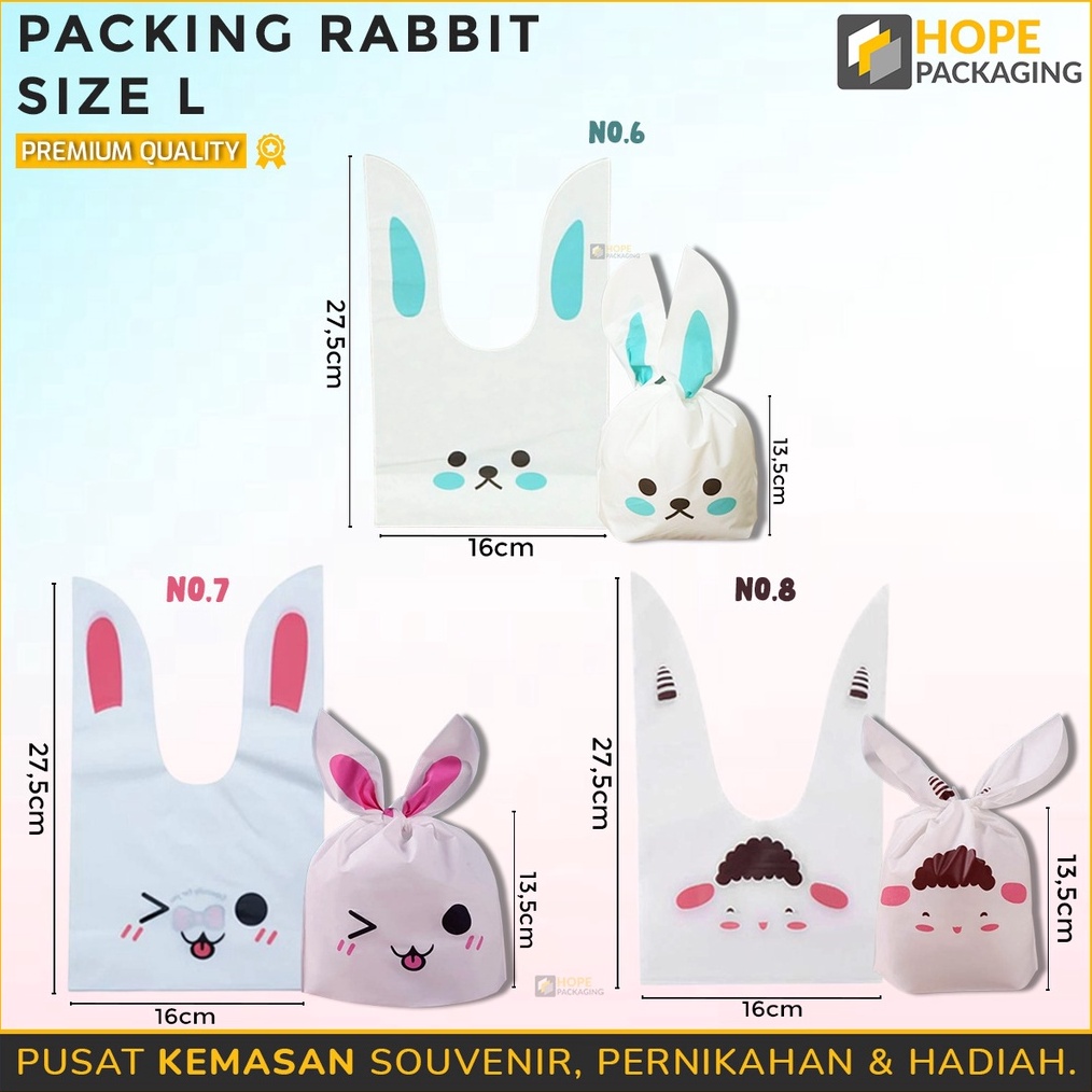 

PROMO TERMURAH Harga 5 pcs Packing Rabbit Ear Size L Plastik Cookies Kemasan Kue Cookies Packingan Souvenir Snack Ultah Kemasan Bingkisan Kue Lebaran