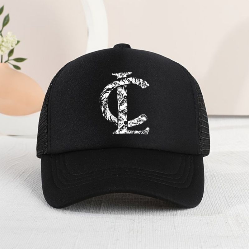 Cap Celcius Waves Monogram Logo Graphic Topi Trucker Pria Wanita