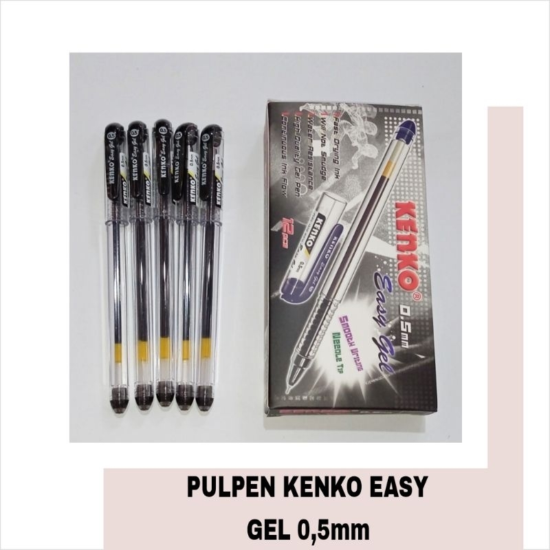 

Pulpen Kenko Easy Gel 0,5mm (Tinta Hitam)