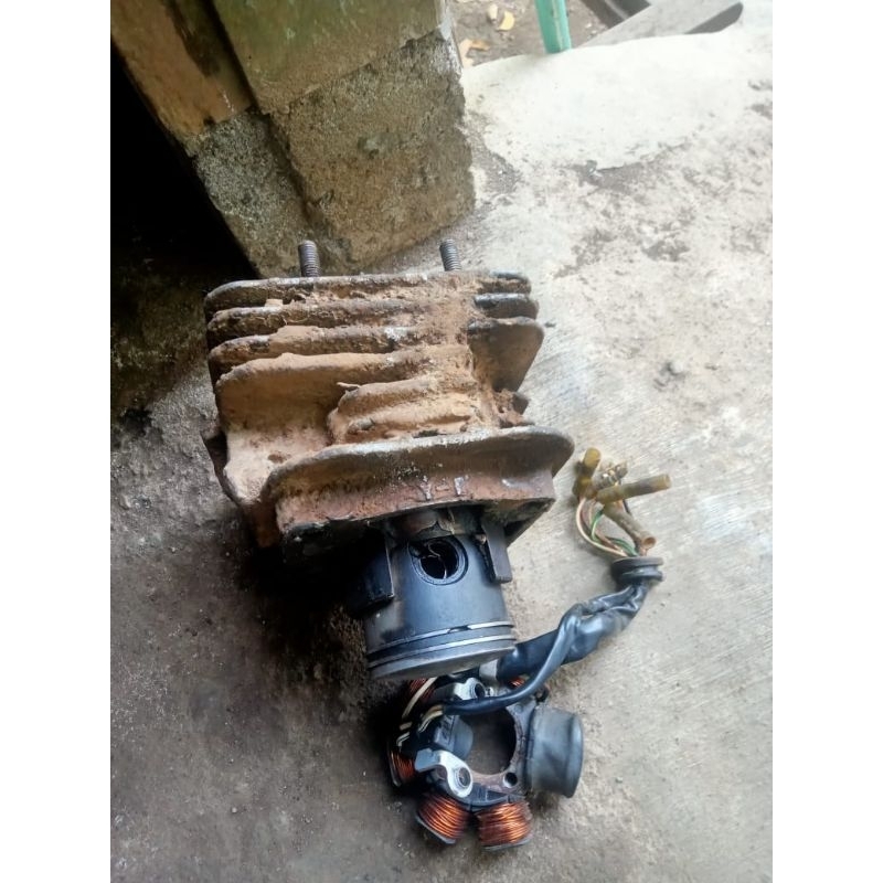 Cylinder Silinder Blok Y 1 Y-1 Y1 OS 200 Belum OB Semi Porting Tanpa Piston Yamaha F1ZR Fisr Fis R F