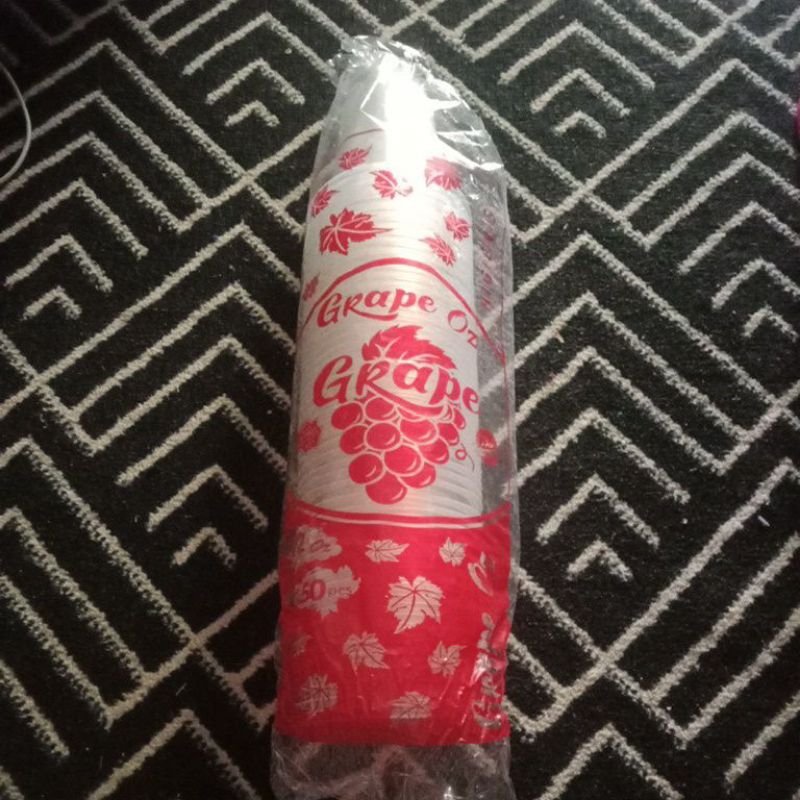 Gelas Cup Plastik 12 Oz Datar Grape / Gelas Es Doger Pop es Praktis