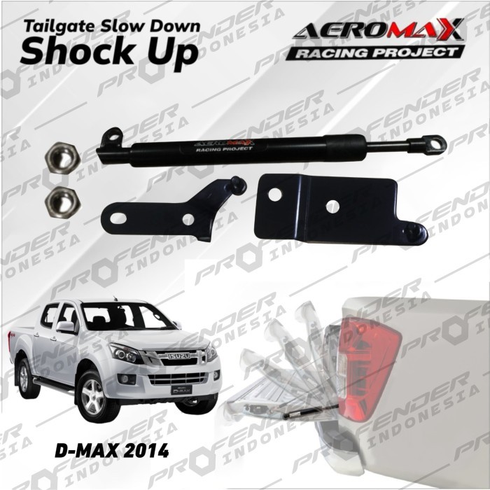AEROMAX Tailgate Assist - Aksesoris Hidrolis Bak - iSUZU dmax d-max 14+ - Original Asli Bergaransi B
