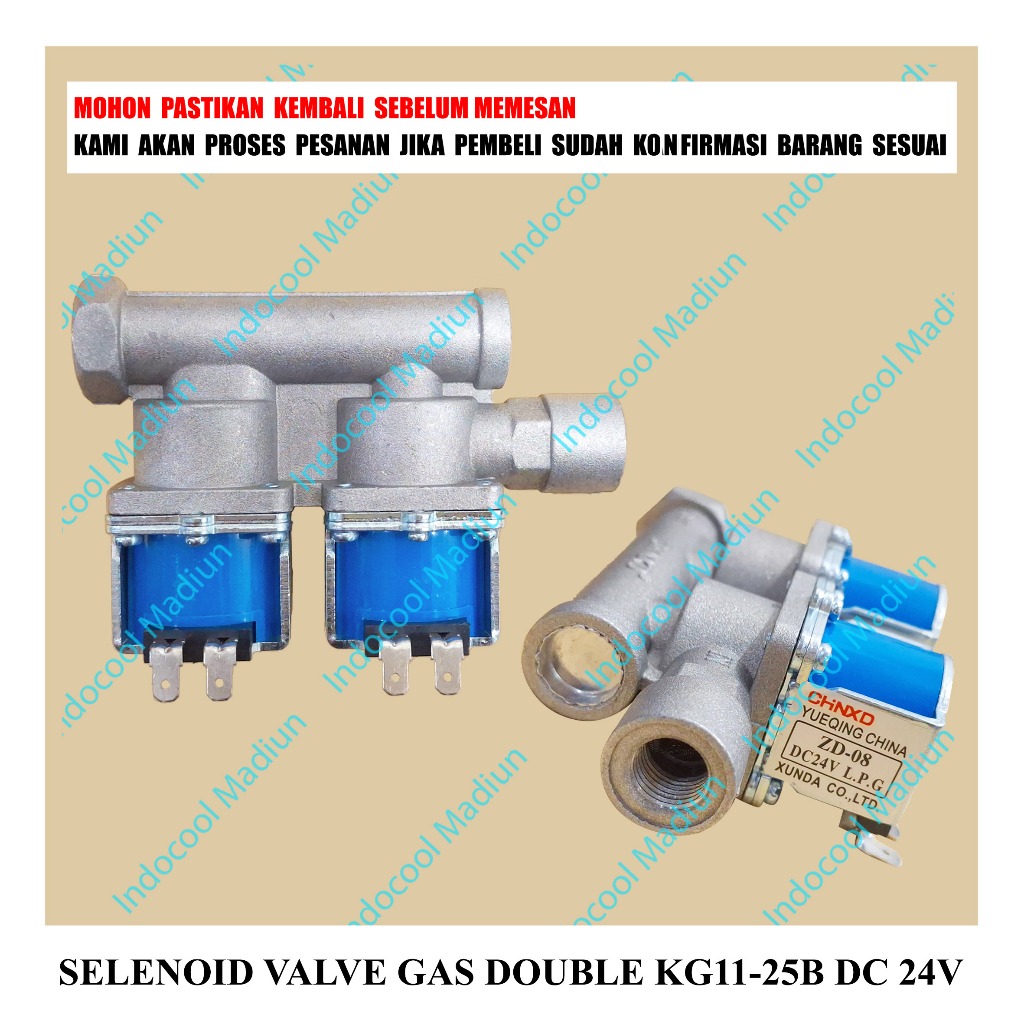 SVD11 SELENOID VALVE OVEN / SELENOID OVEN DECK / SELENOID VALVE GAS DOUBLE KG11-25B DC 24V