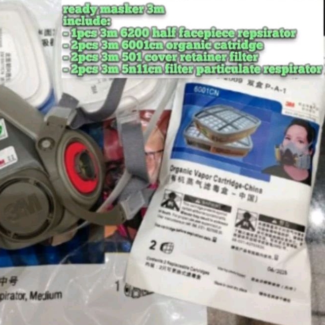 Masker respirator 6200 3m set