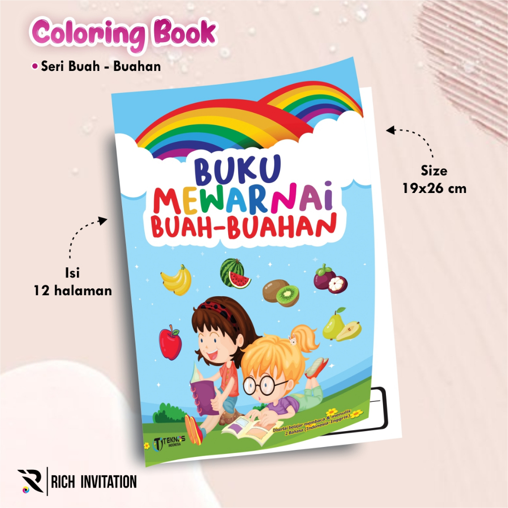 

BUKU MEWARNAI BUAH BUAHAN - BUKU EDUKASI ANAK PAUD TK