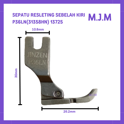 Sepatu Jahit Resleting Sisi Kiri P36LN /Zipper Kiri P36LN/M.J.M-13725