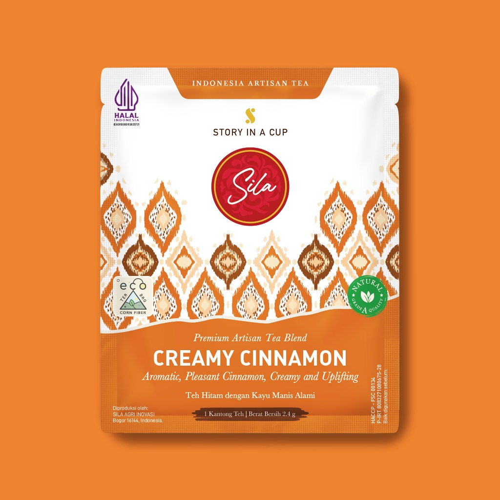 

Sila - Creamy Cinnamon - Daily Gourmet - Premium Artisan Blend - Sachet - Premium Tea - Black Tea