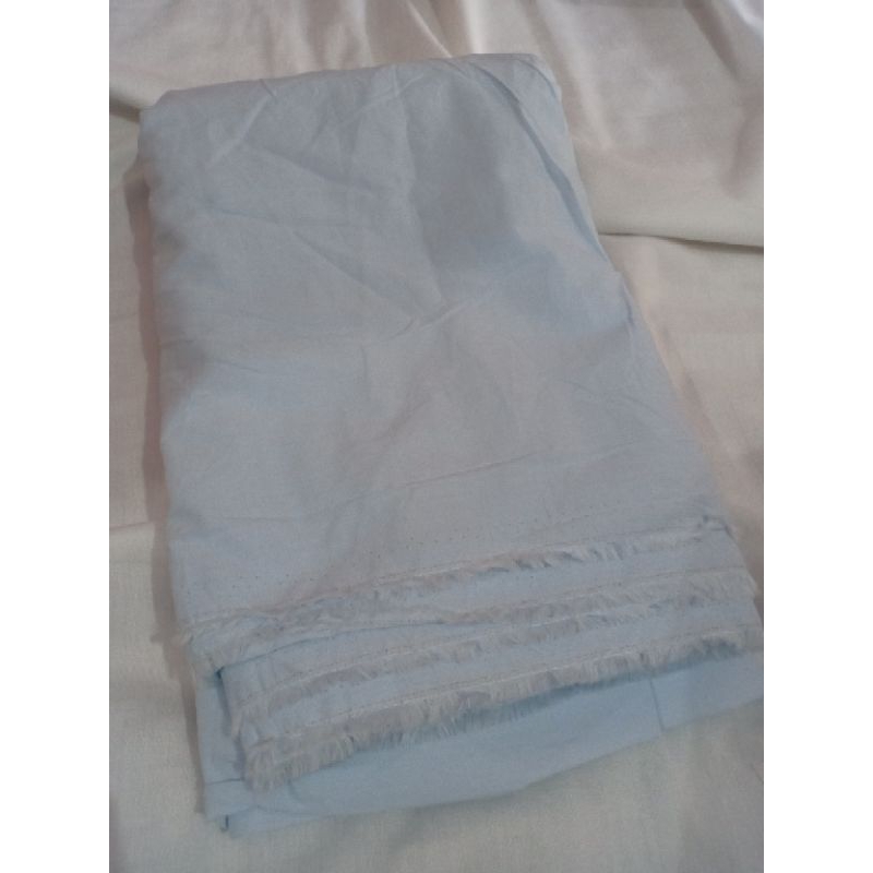 KAIN KATUN POLOS WARNA BIRU LANGIT (REQ PANJANG 50 CM = Rp15.000)