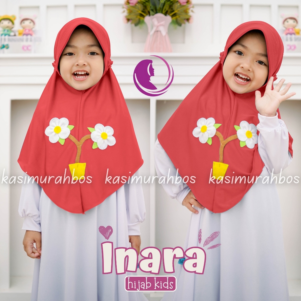 hijab flower kids 3d//hijab instan anak real pict//hijab anak lucu//hijab anak paud//hijab anak tk//