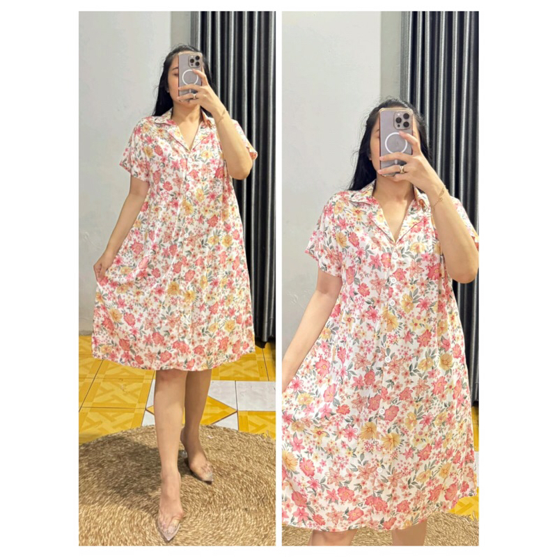 DRESS PIYAMA KERAH CANTIK ELEGAN BISA COD BUSUI FRIENDLY | DASTER KEKINIAN | HOMEDRESS SEKSI | PIYAM