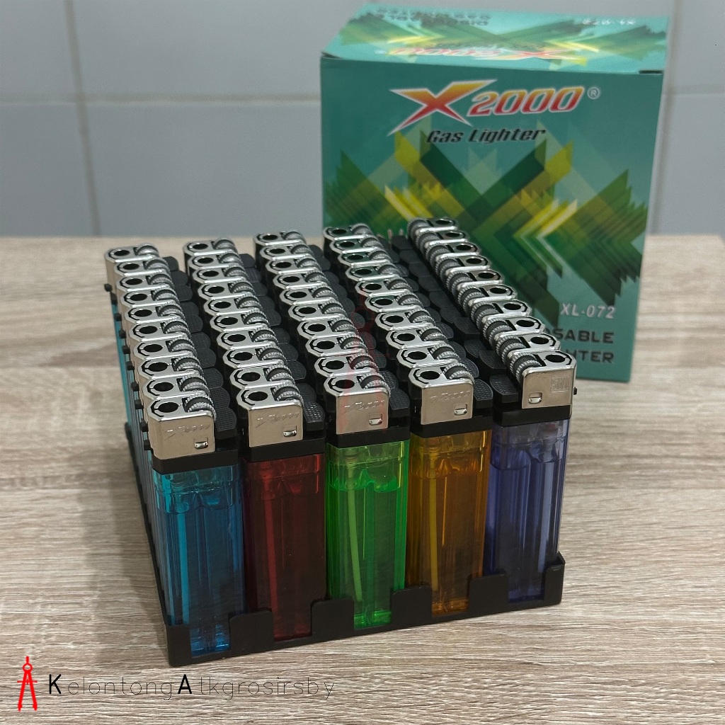 Korek Gas Roda Kotak X2000/Nagoya (50Pcs) Warna