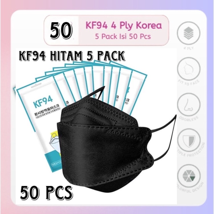 MASKER KF94 KOREA ISI 50PCS MURAH / KF94 DEWASA 50PCS / KF94 ISI 50PCS