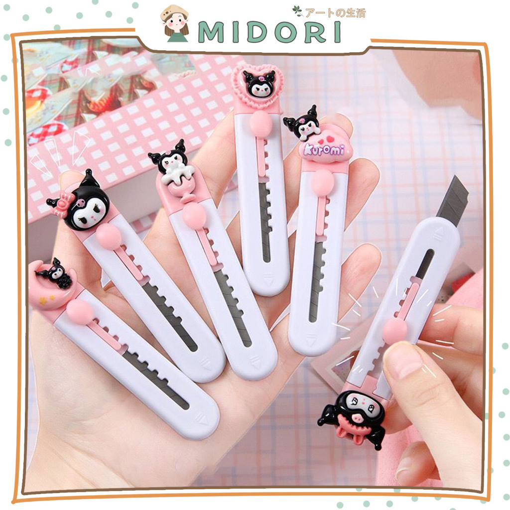 

[MIDORI] 1Pcs CUTTER CARTOON KUROMI Hand Mini Cutter - F0268