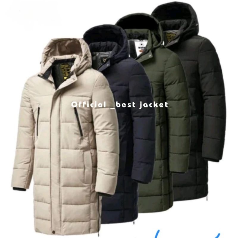 jaket jubah pria wanita/jaket panjang bulu tebal