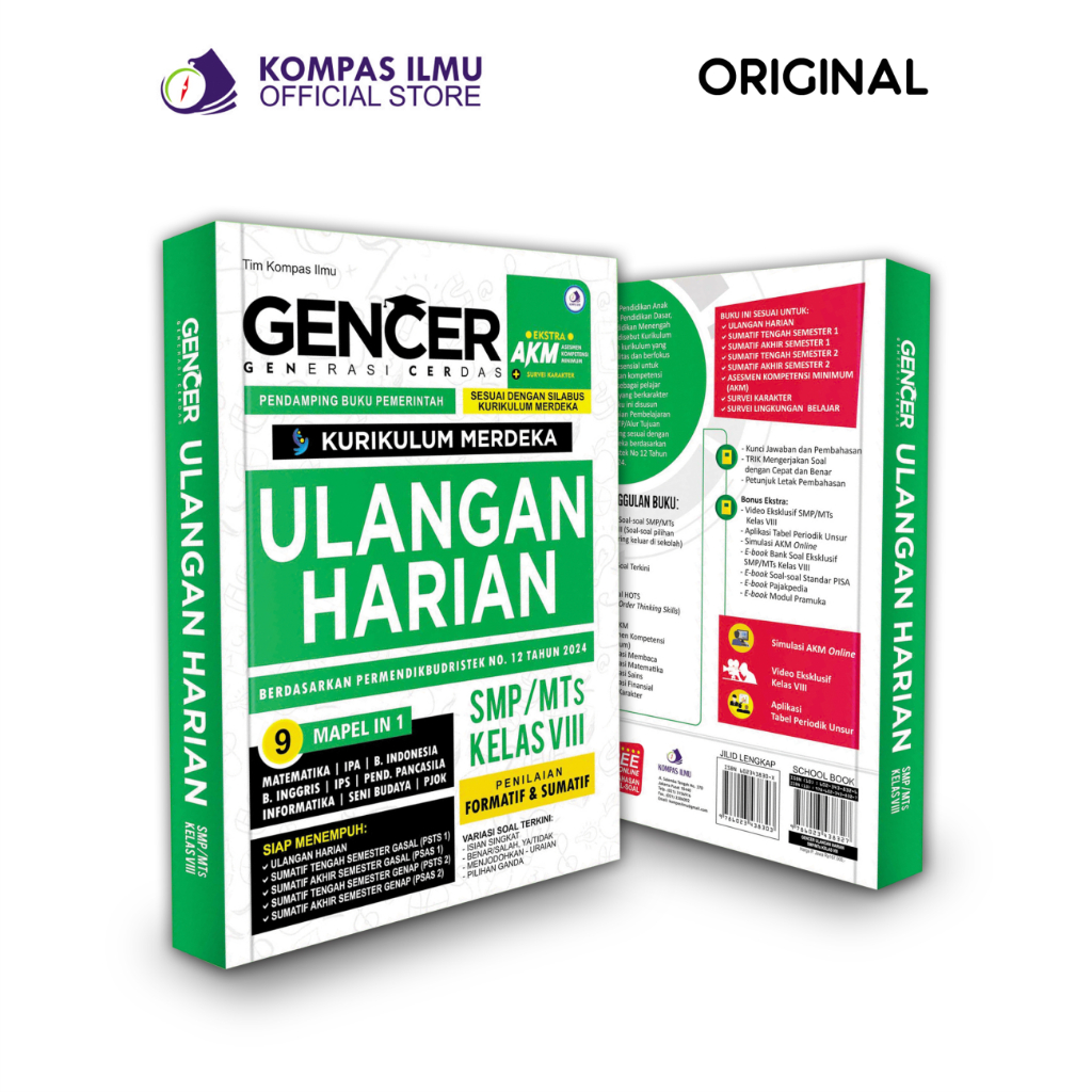 Buku Ulangan Harian SMP Kelas 8 Kurikulum Merdeka - Buku Gencer Ulangan Harian SMP/MTs Kelas 8