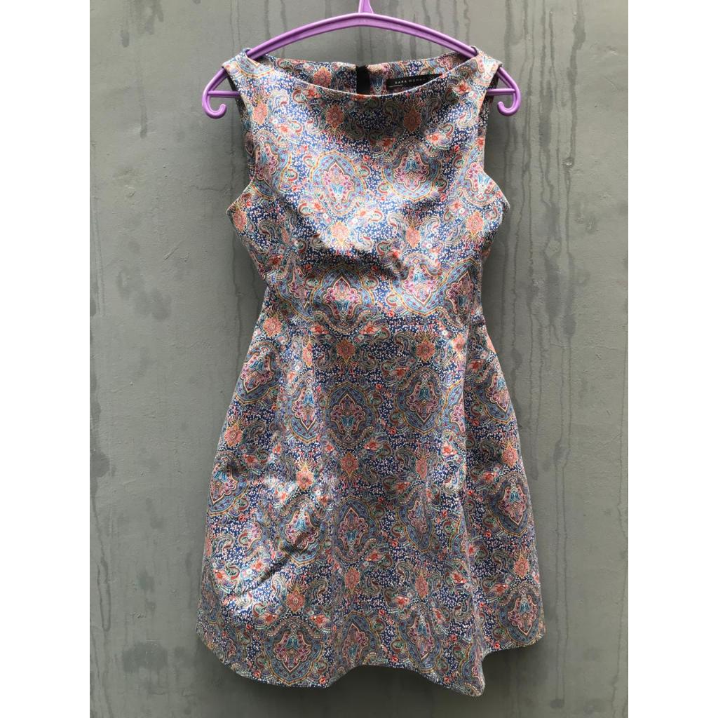 Dress Wanita Zara Motif Preloved