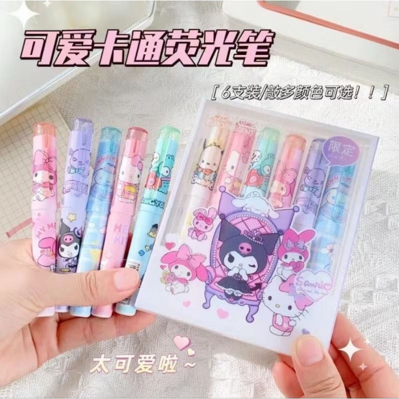 

Stabilo Pen Highlighter Sanrio Set Box Isi 6 Pcs Dengan Berbagai Macam Warna